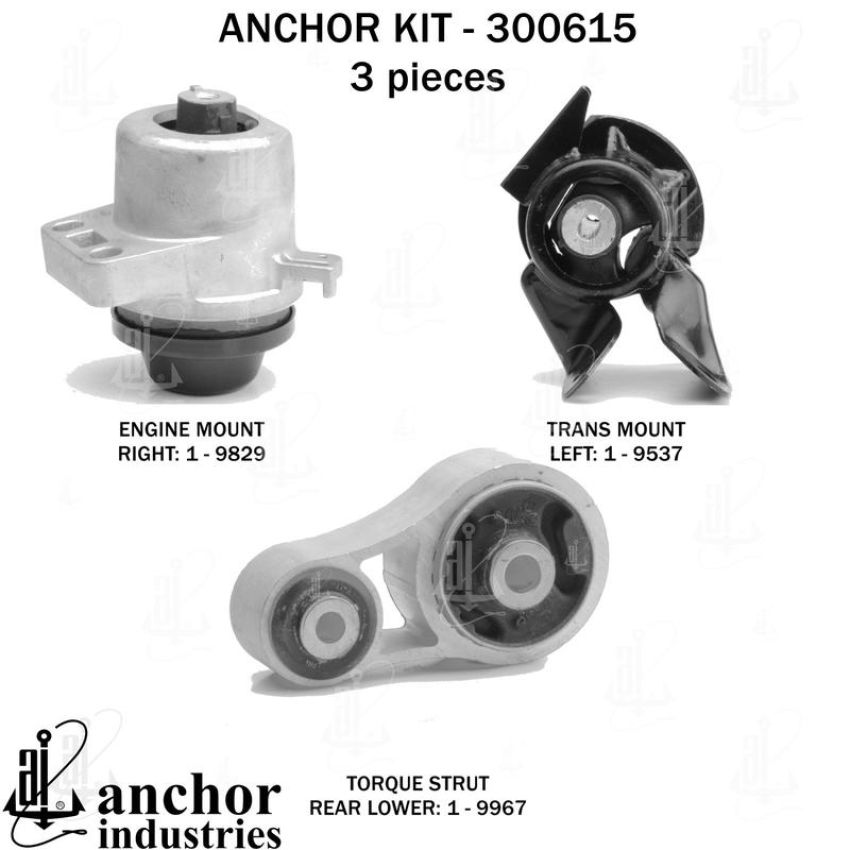 ANCHOR MOUNTS 300615 ENGINE MNT KIT