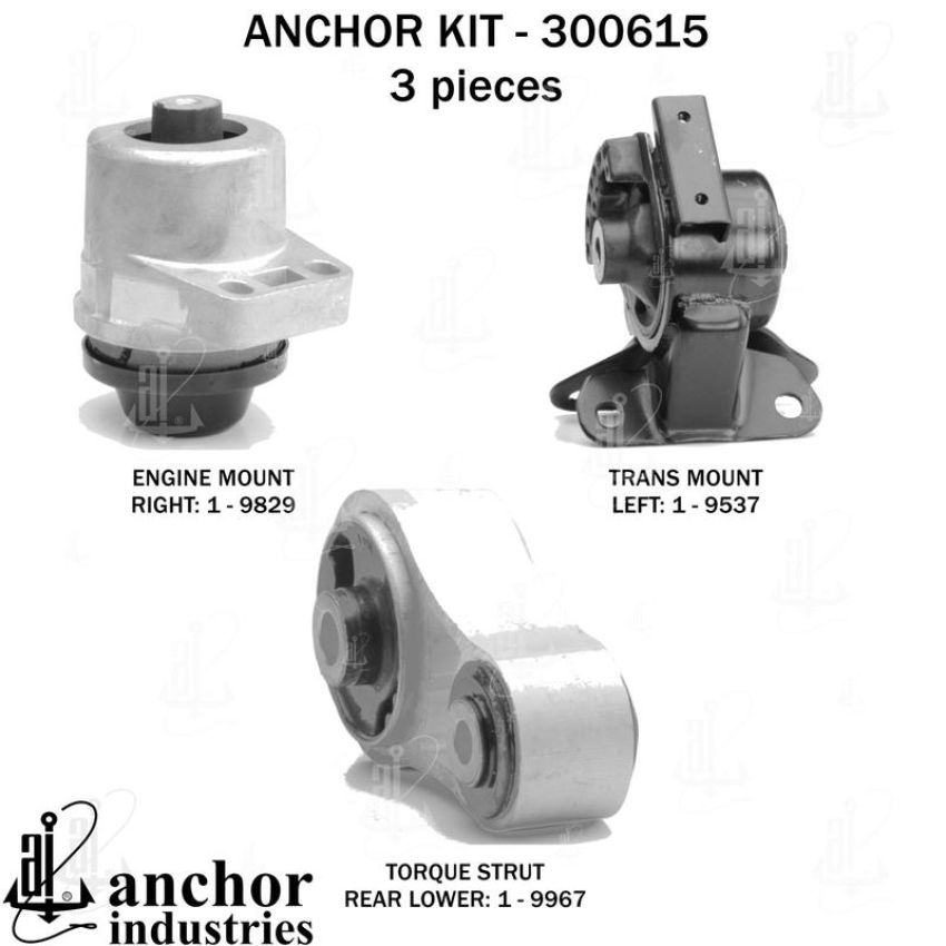 ANCHOR MOUNTS 300615 ENGINE MNT KIT