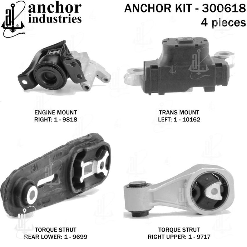 ANCHOR MOUNTS 300618 ENGINE MNT KIT