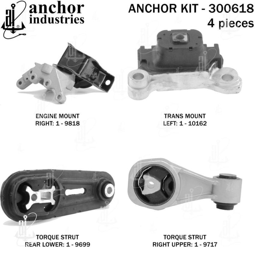 ANCHOR MOUNTS 300618 ENGINE MNT KIT