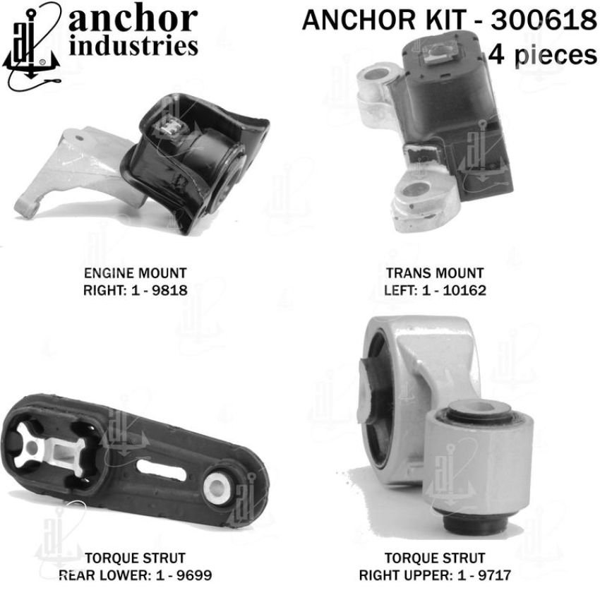 ANCHOR MOUNTS 300618 ENGINE MNT KIT