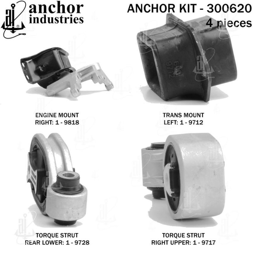 ANCHOR MOUNTS 300620 ENGINE MNT KIT