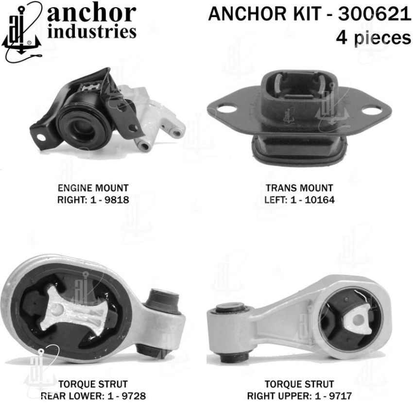 ANCHOR MOUNTS 300621 ENGINE MNT KIT