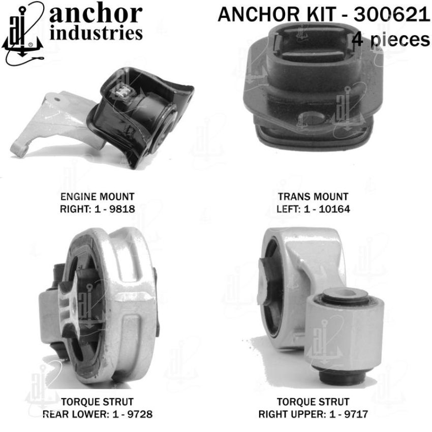 ANCHOR MOUNTS 300621 ENGINE MNT KIT