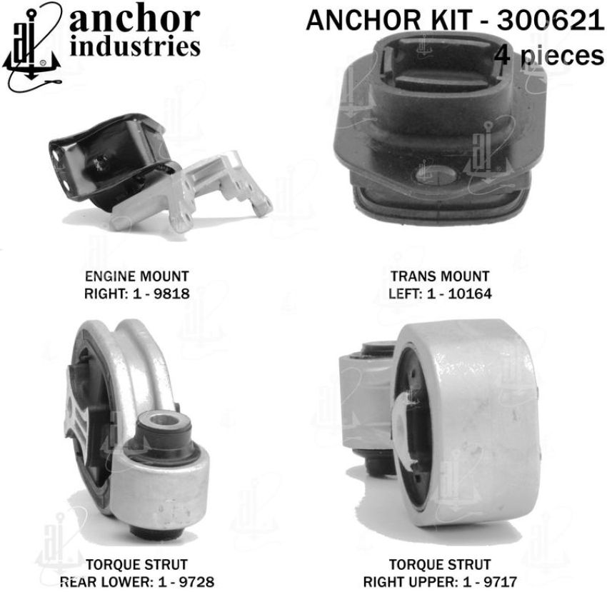 ANCHOR MOUNTS 300621 ENGINE MNT KIT