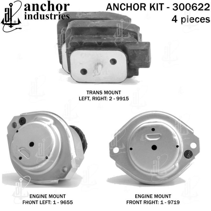 ANCHOR MOUNTS 300622 ENGINE MNT KIT
