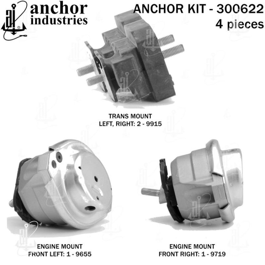ANCHOR MOUNTS 300622 ENGINE MNT KIT