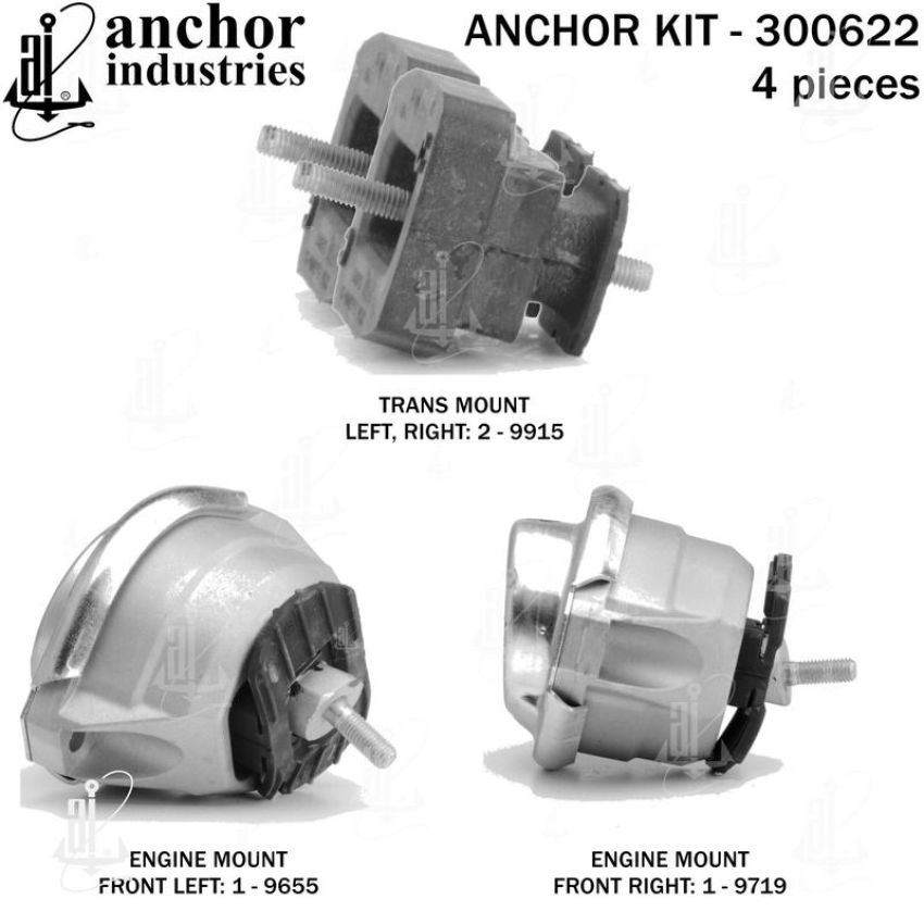 ANCHOR MOUNTS 300622 ENGINE MNT KIT
