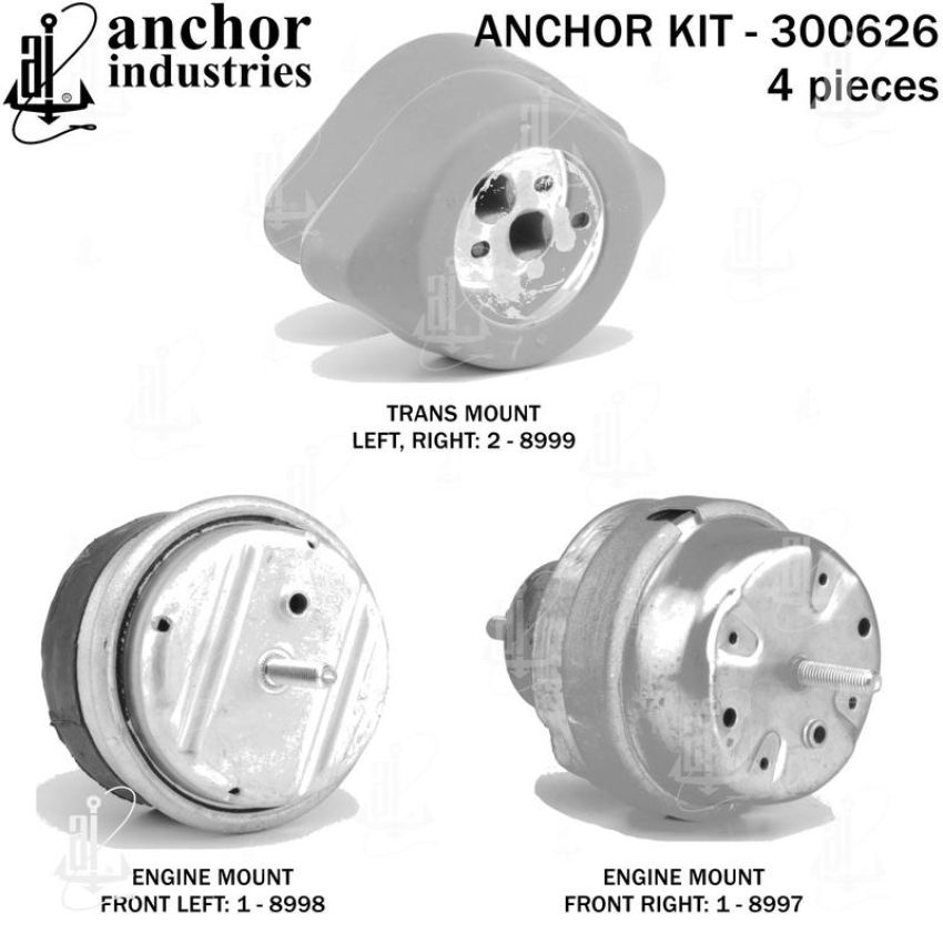 ANCHOR MOUNTS 300626 ENGINE MNT KIT