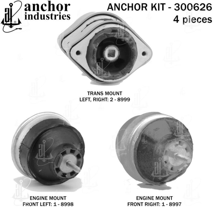ANCHOR MOUNTS 300626 ENGINE MNT KIT