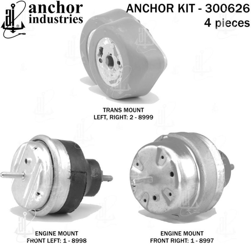 ANCHOR MOUNTS 300626 ENGINE MNT KIT
