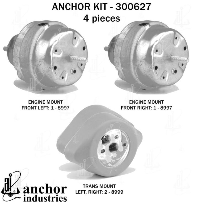 ANCHOR MOUNTS 300627 ENGINE MNT KIT