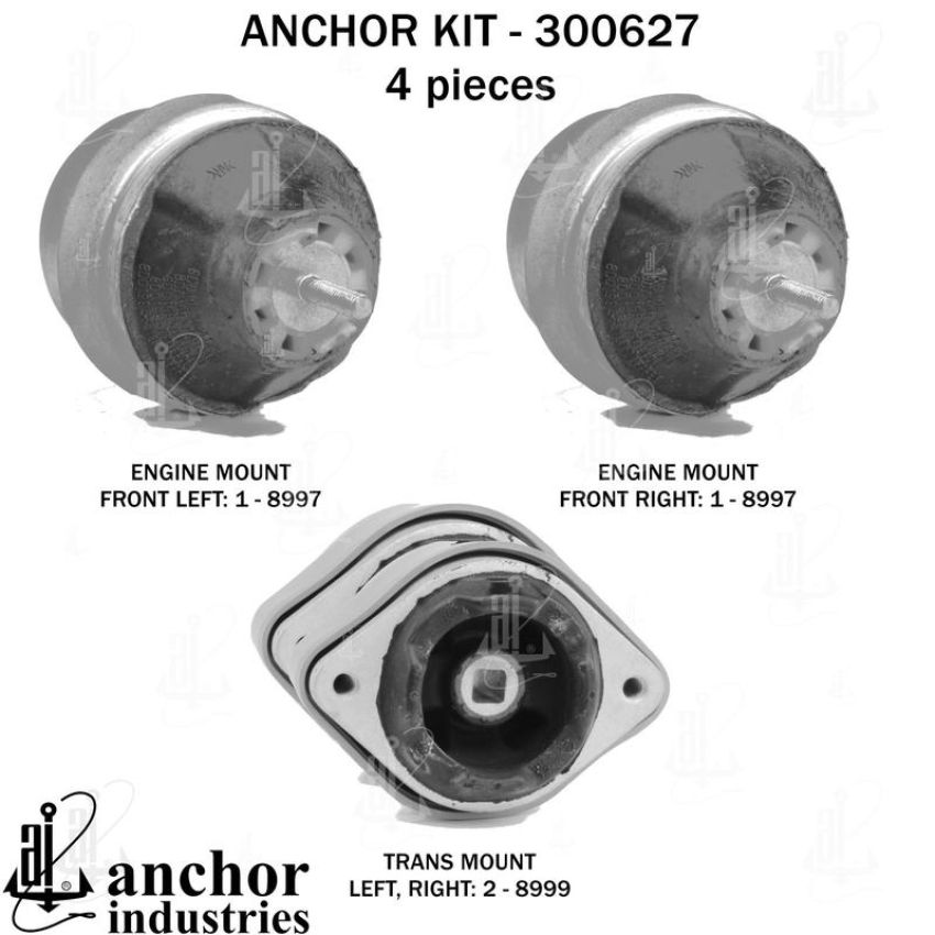 ANCHOR MOUNTS 300627 ENGINE MNT KIT