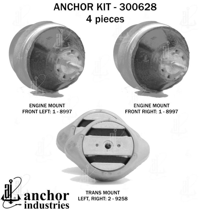 ANCHOR MOUNTS 300628 ENGINE MNT KIT
