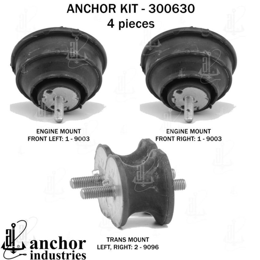 ANCHOR MOUNTS 300630 ENGINE MNT KIT