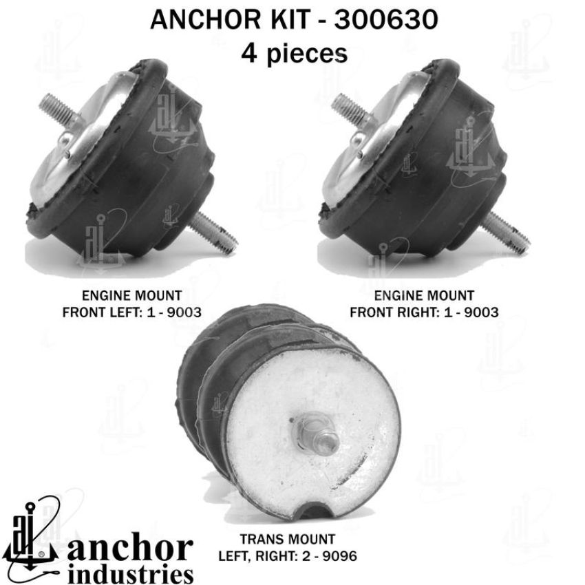 ANCHOR MOUNTS 300630 ENGINE MNT KIT