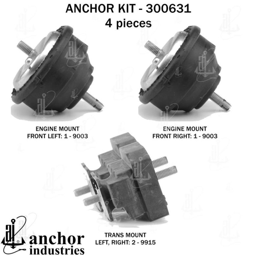 ANCHOR MOUNTS 300631 ENGINE MNT KIT