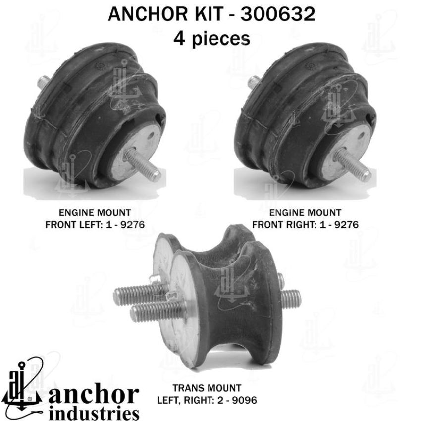 ANCHOR MOUNTS 300632 ENGINE MNT KIT