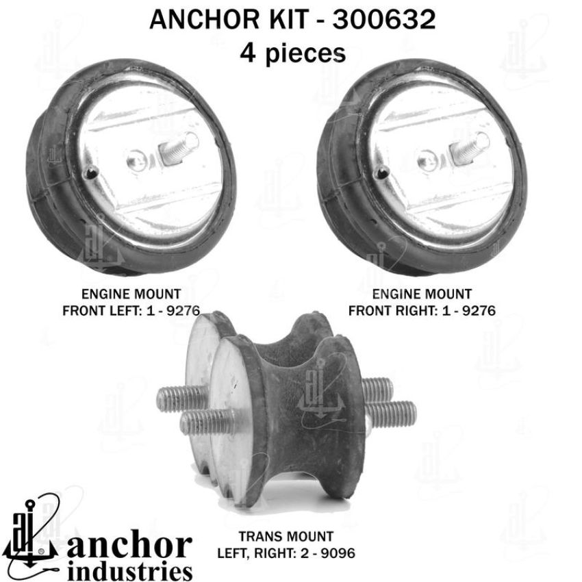 ANCHOR MOUNTS 300632 ENGINE MNT KIT