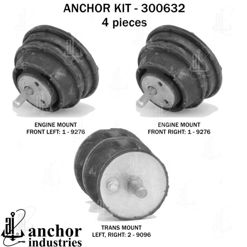 ANCHOR MOUNTS 300632 ENGINE MNT KIT