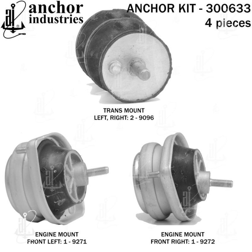 ANCHOR MOUNTS 300633 ENGINE MNT KIT