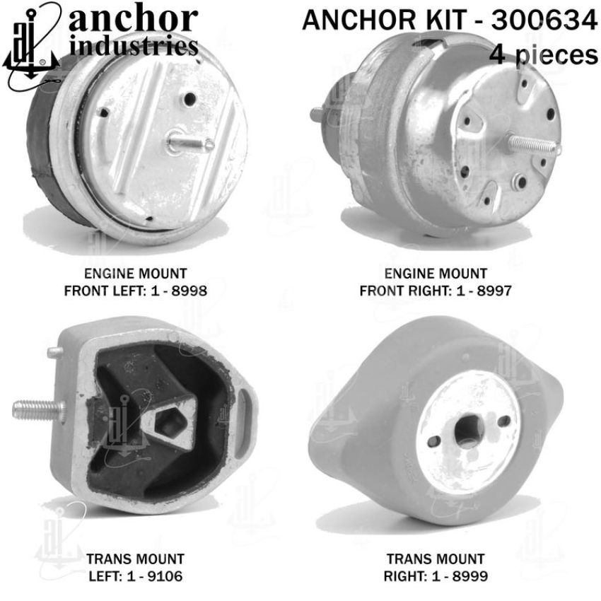 ANCHOR MOUNTS 300634 ENGINE MNT KIT