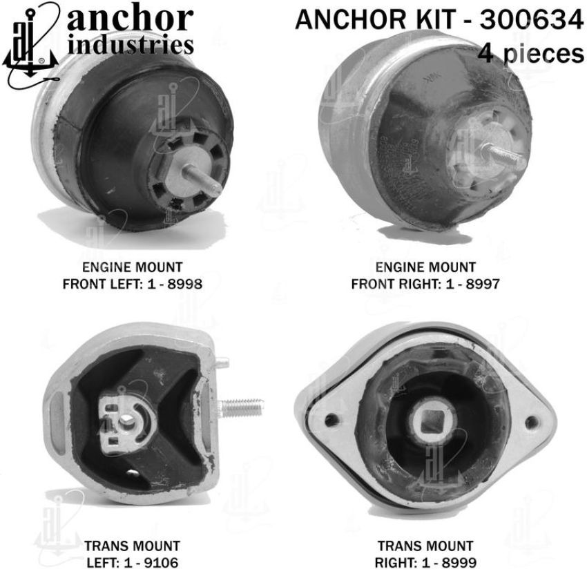 ANCHOR MOUNTS 300634 ENGINE MNT KIT
