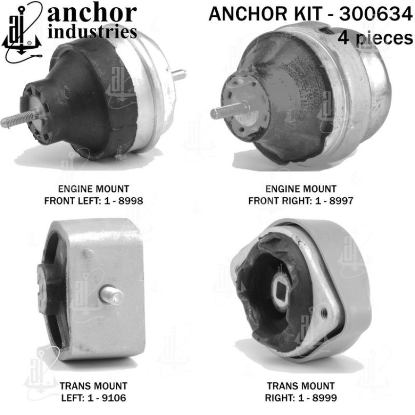 ANCHOR MOUNTS 300634 ENGINE MNT KIT