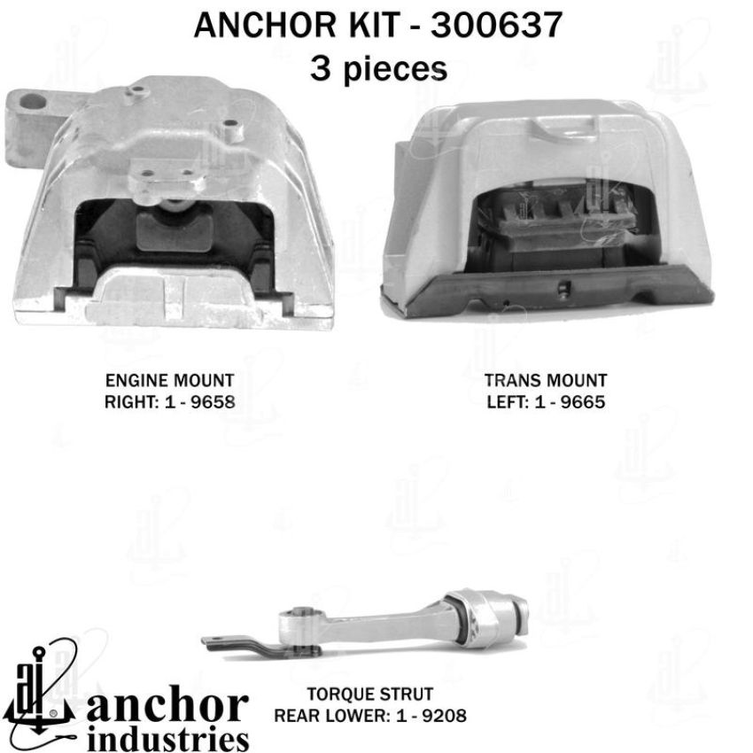 ANCHOR MOUNTS 300637 ENGINE MNT KIT