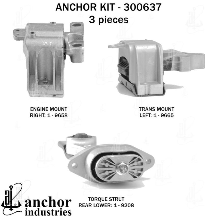 ANCHOR MOUNTS 300637 ENGINE MNT KIT