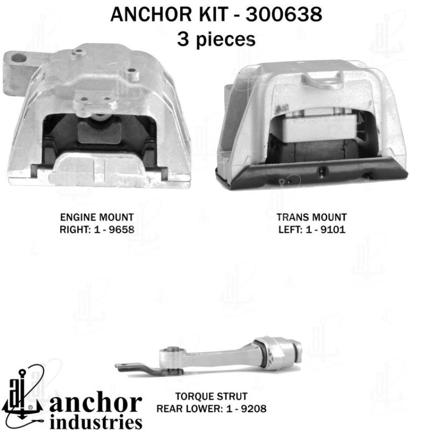 ANCHOR MOUNTS 300638 ENGINE MNT KIT