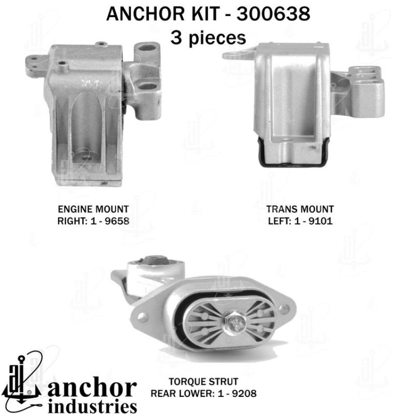 ANCHOR MOUNTS 300638 ENGINE MNT KIT