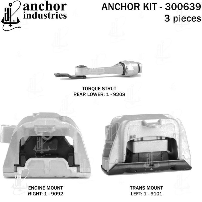 ANCHOR MOUNTS 300639 ENGINE MNT KIT