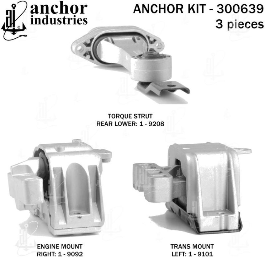 ANCHOR MOUNTS 300639 ENGINE MNT KIT