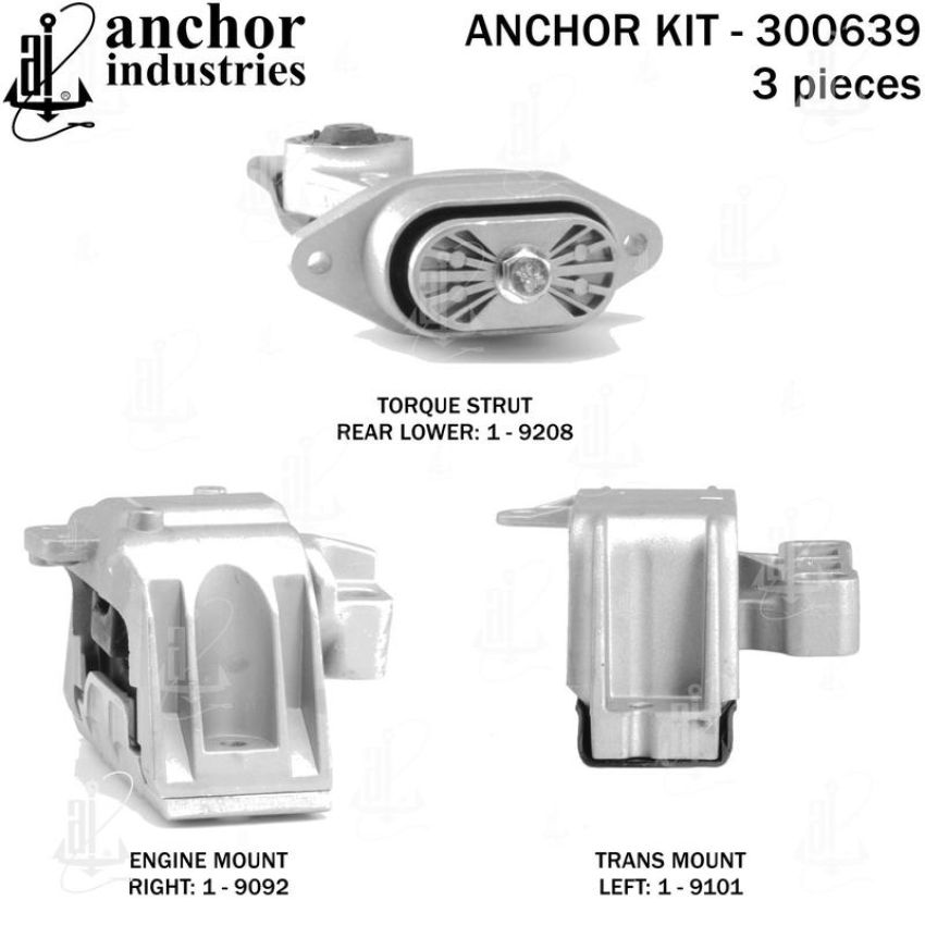 ANCHOR MOUNTS 300639 ENGINE MNT KIT