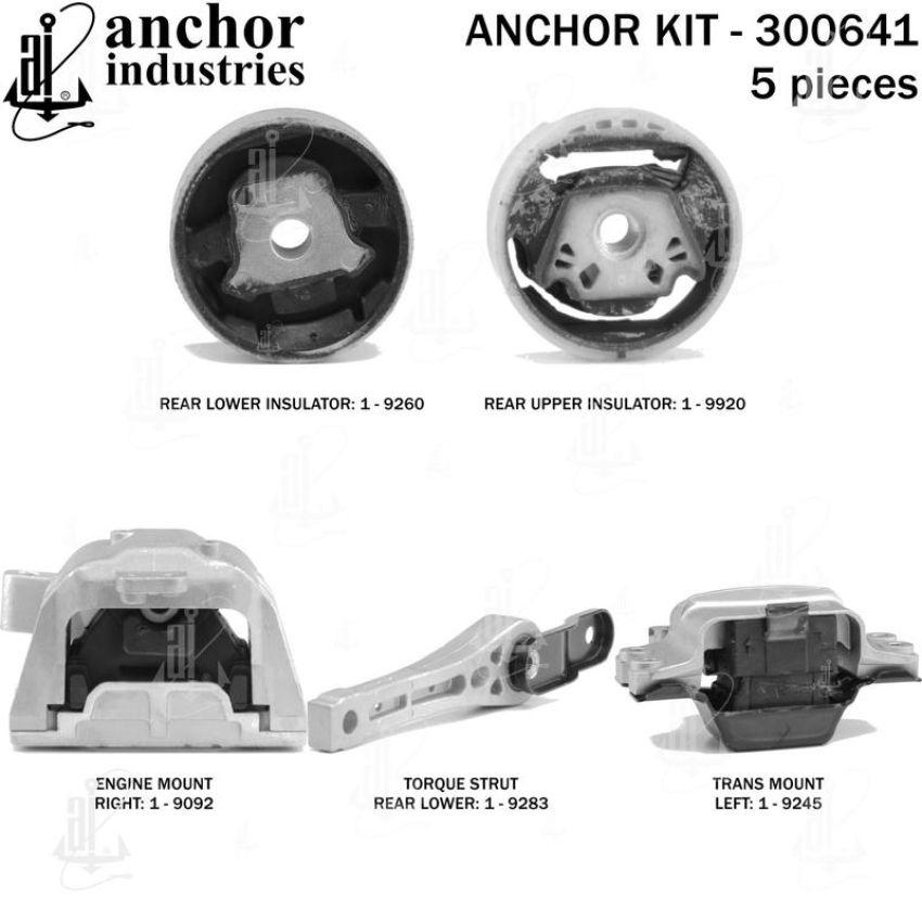 ANCHOR MOUNTS 300641 ENGINE MNT KIT