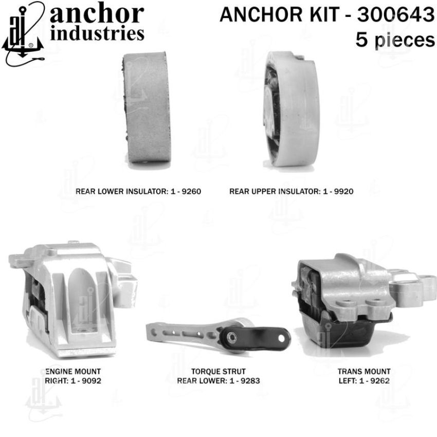 ANCHOR MOUNTS 300643 ENGINE MNT KIT