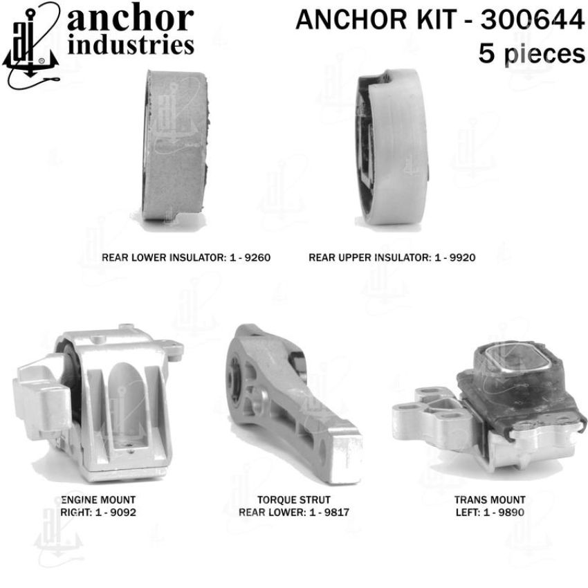 ANCHOR MOUNTS 300644 ENGINE MNT KIT
