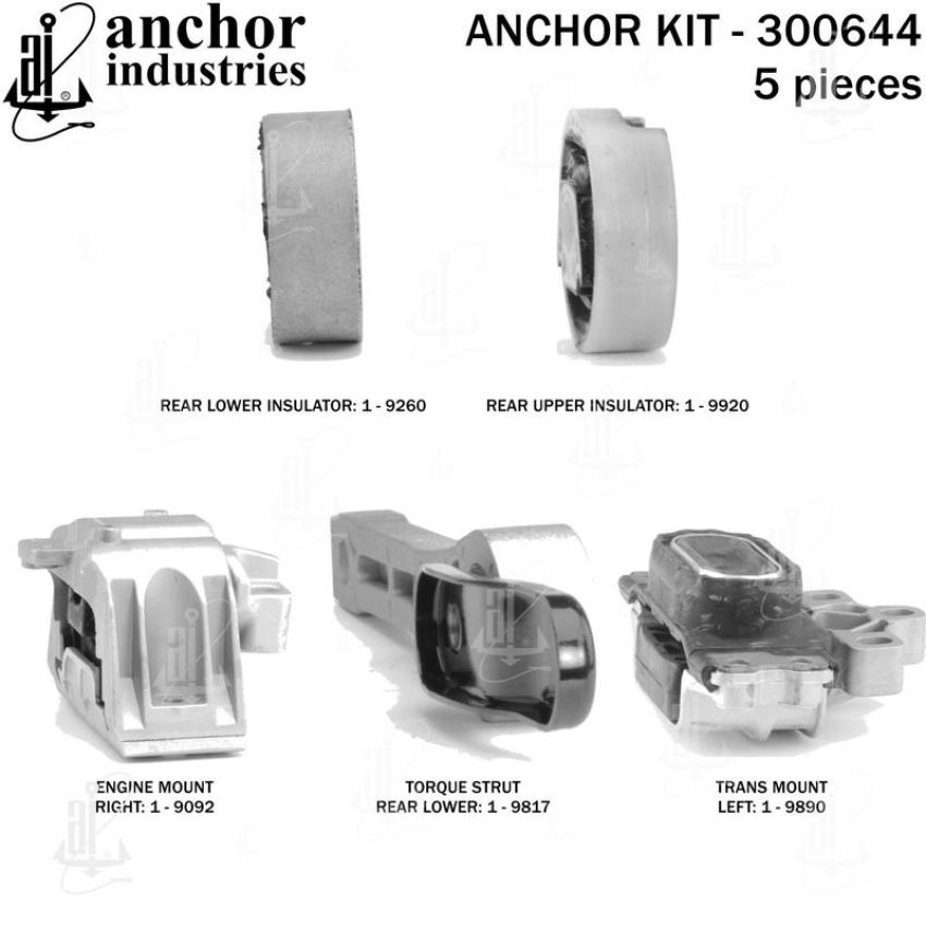 ANCHOR MOUNTS 300644 ENGINE MNT KIT