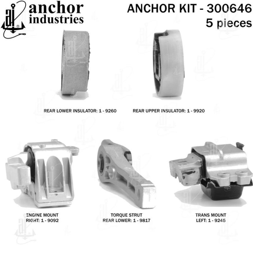 ANCHOR MOUNTS 300646 ENGINE MNT KIT