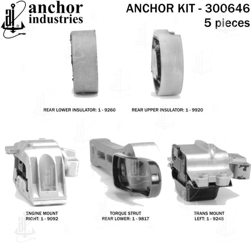 ANCHOR MOUNTS 300646 ENGINE MNT KIT