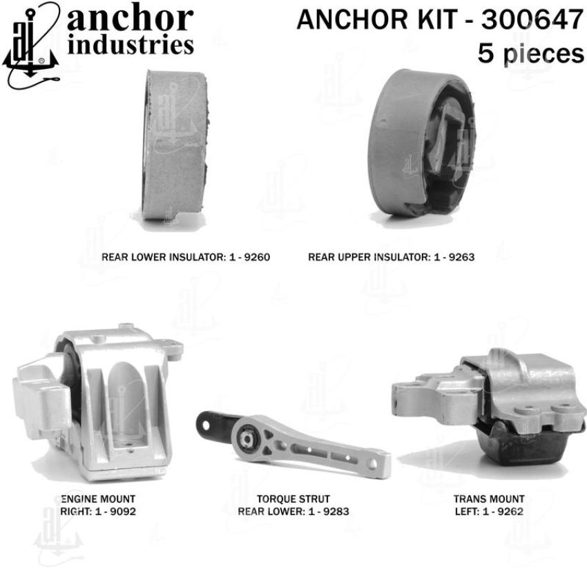 ANCHOR MOUNTS 300647 ENGINE MNT KIT