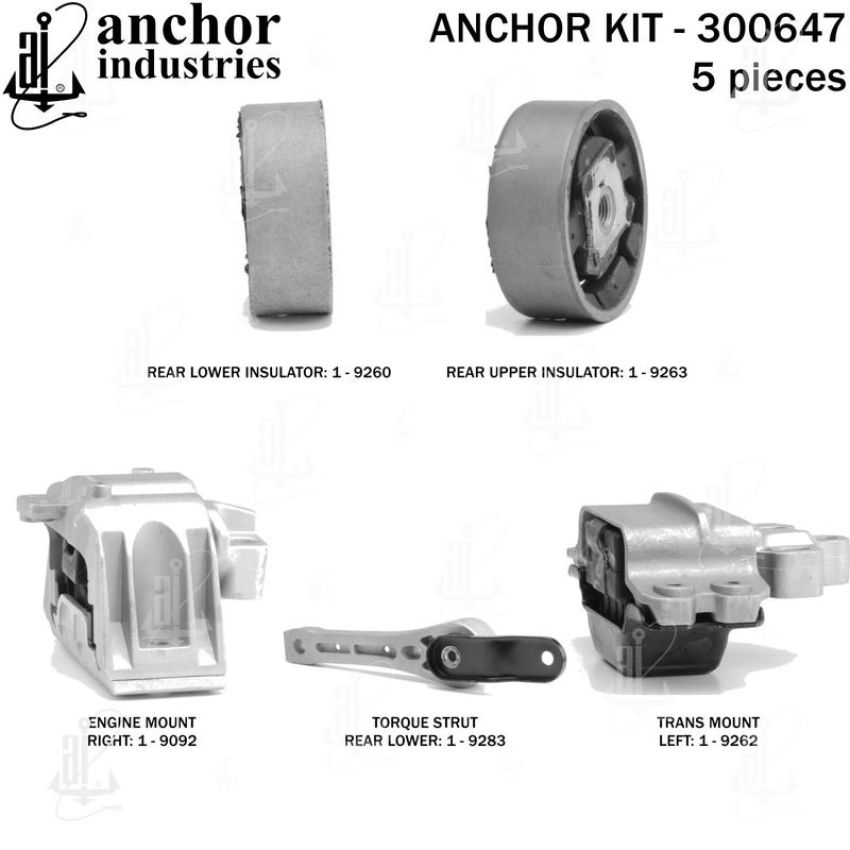 ANCHOR MOUNTS 300647 ENGINE MNT KIT