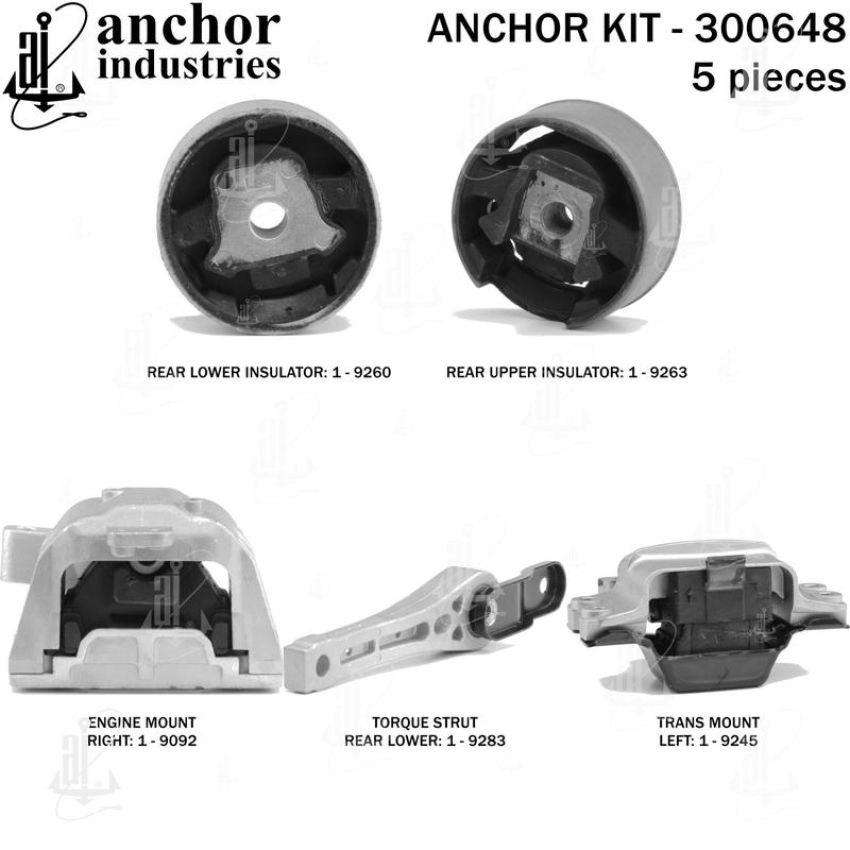 ANCHOR MOUNTS 300648 ENGINE MNT KIT