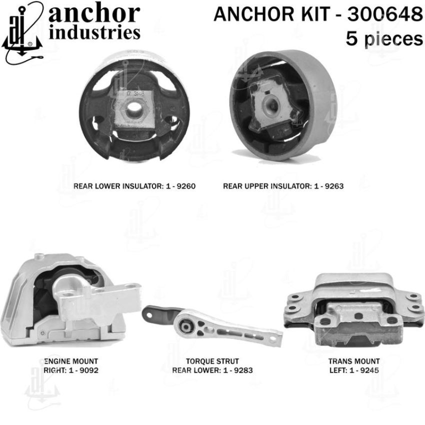 ANCHOR MOUNTS 300648 ENGINE MNT KIT