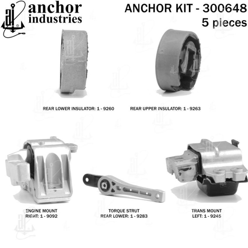 ANCHOR MOUNTS 300648 ENGINE MNT KIT