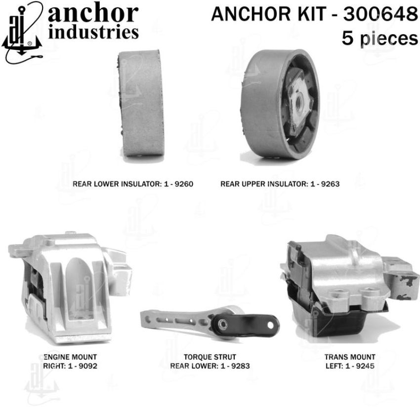 ANCHOR MOUNTS 300648 ENGINE MNT KIT