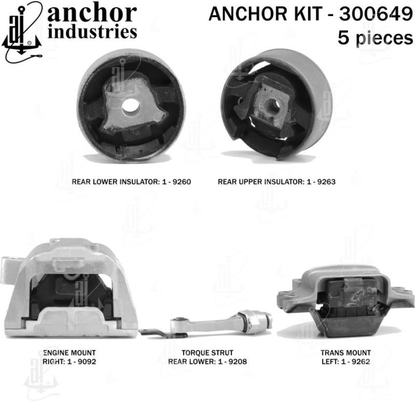 ANCHOR MOUNTS 300649 ENGINE MNT KIT