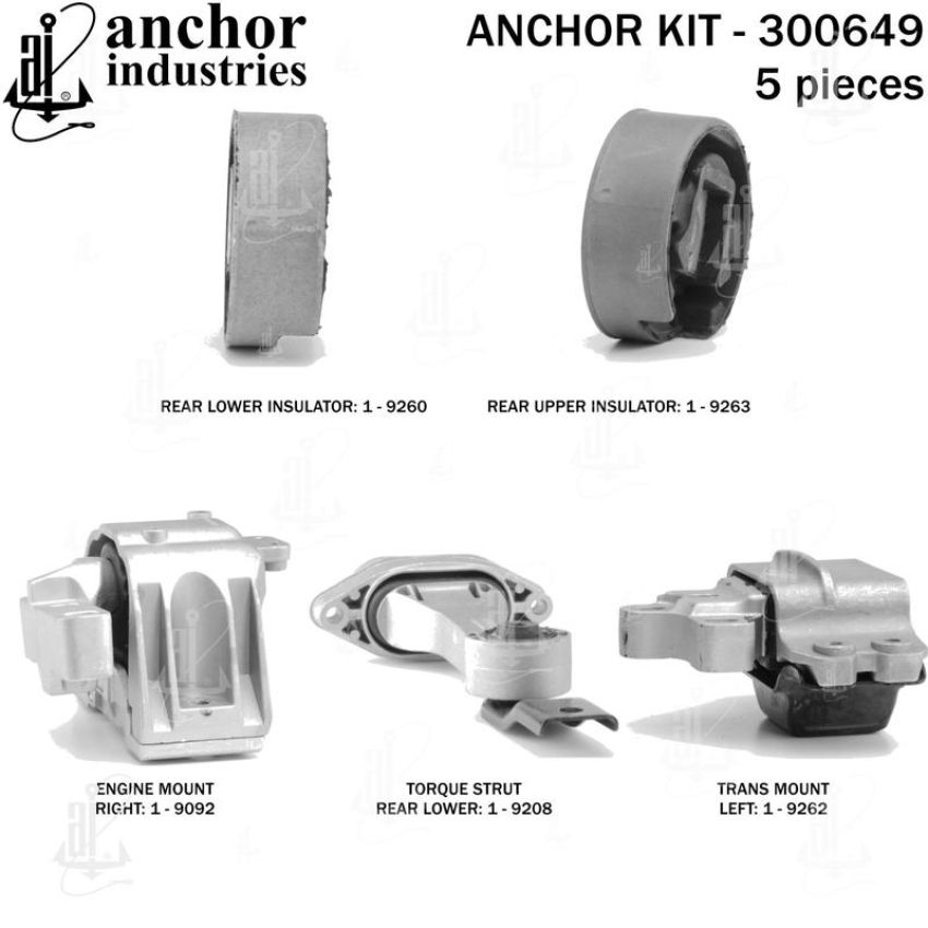 ANCHOR MOUNTS 300649 ENGINE MNT KIT