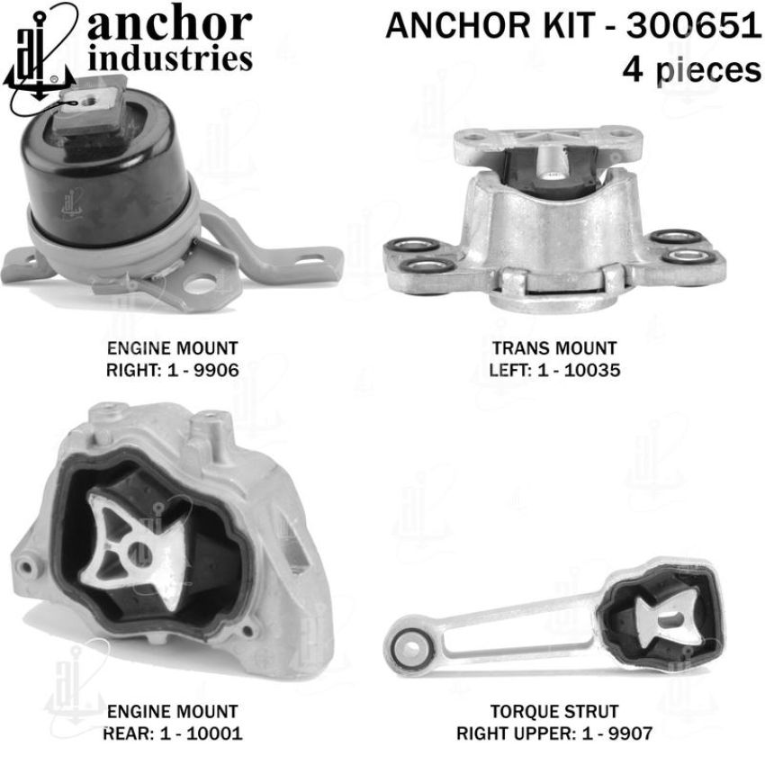ANCHOR MOUNTS 300651 ENGINE MNT KIT